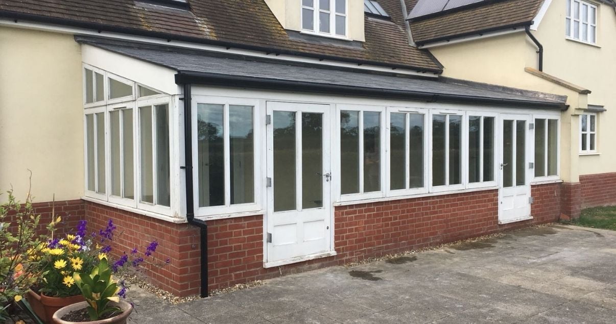 Lean to conservatory roof replacement with a guardian roof