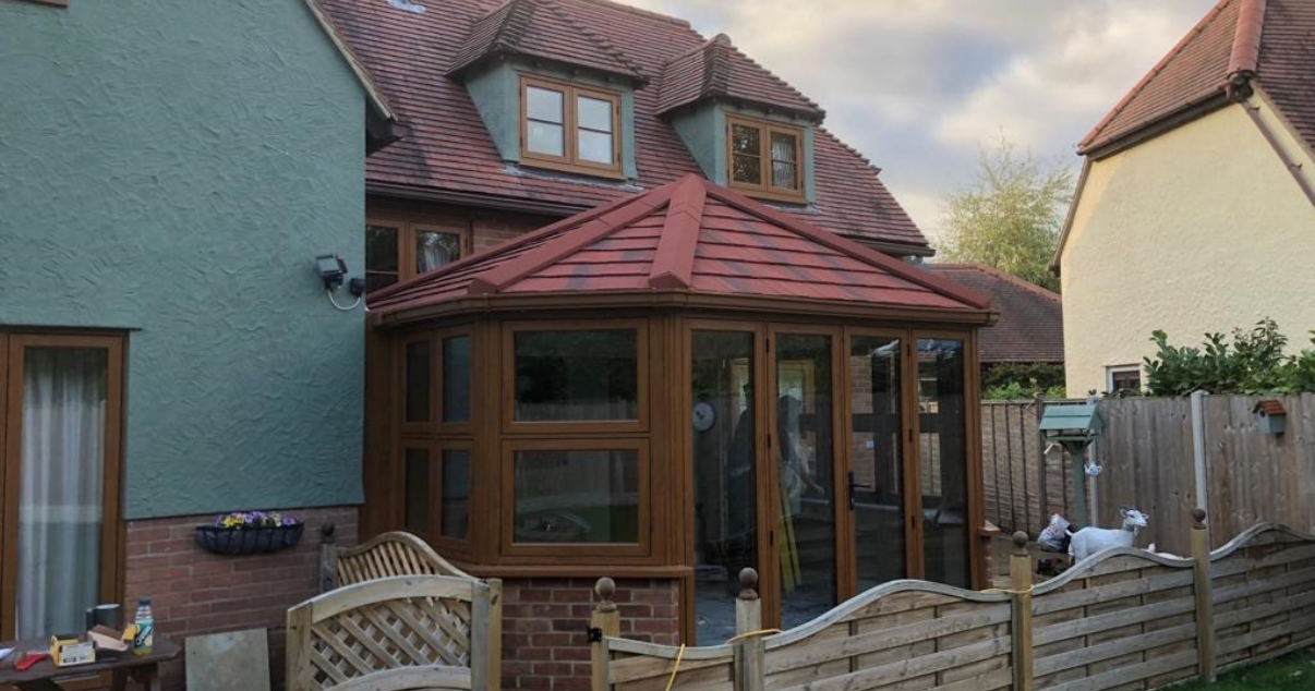 Converted Conservatory With Antique Red Metrotile Roof Tiles