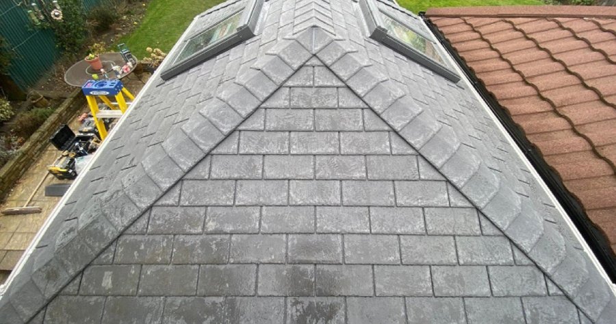 Guardian Warm Roof with grey Tapco Roof Slates